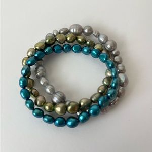 Cultured pearl bracelets